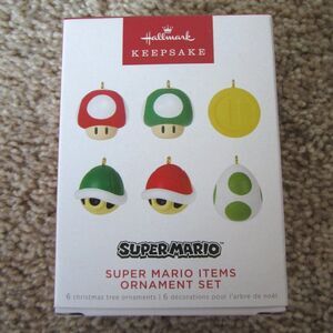 Super Mario 2022 Hallmark ornament set, 6 pieces